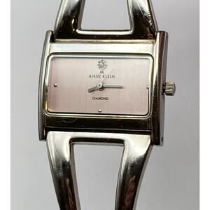 Anne Klein Diamond 10/7153 Womens Watch 28mm Bangle Bracelet 5.5 New Battery